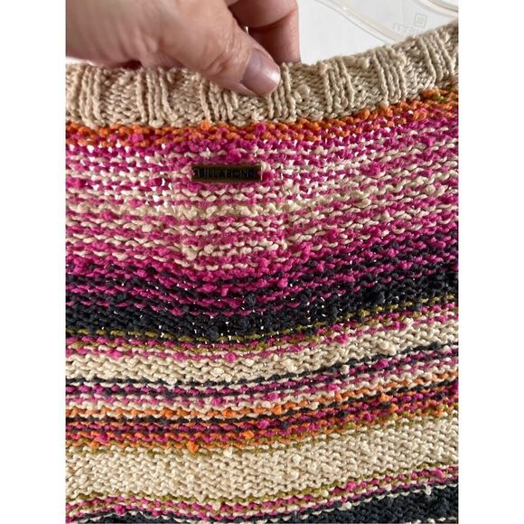Billabong Easy Going Striped Colorful Pullover Sweater Size S - Picture 6 of 9